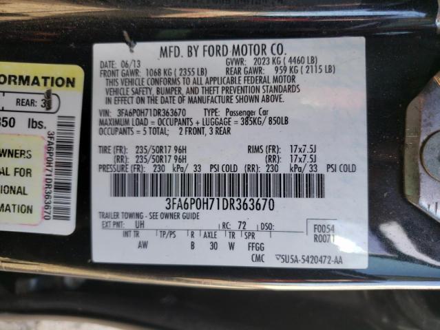 Photo 10 from auction – 2013 FORD FUSION SE with VIN 3FA6P0H71DR363670
