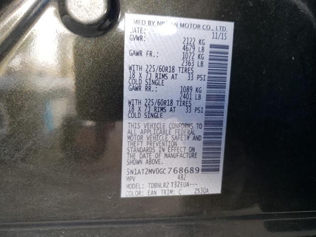 Photo 10 from auction – 2016 NISSAN ROGUE S with VIN 5N1AT2MV0GC768689