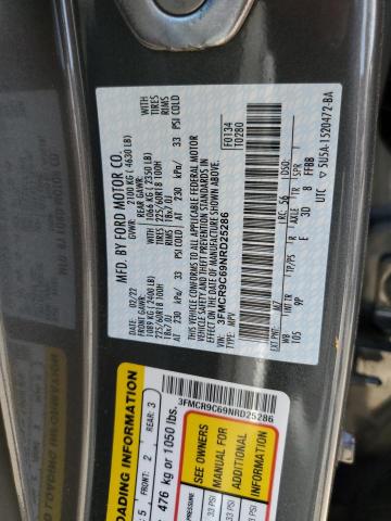 Photo 10 from auction – 2022 FORD BRONCO SPO with VIN 3FMCR9C69NRD25286