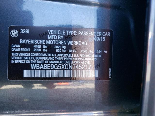 Photo 10 from auction – 2016 BMW 328 I SULE with VIN WBA8E9G5XGNT45217