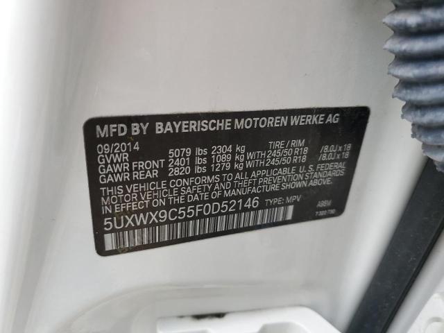 Photo 10 from auction – 2015 BMW X3 XDRIVE2 with VIN 5UXWX9C55F0D52146
