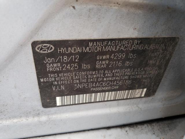 Photo 10 from auction – 2012 HYUNDAI SONATA GLS with VIN 5NPEB4AC6CH456186