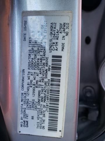 Photo 10 from auction – 2003 TOYOTA 4RUNNER SR with VIN JTEBT14R530013454