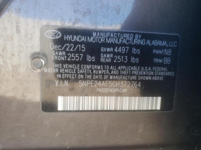 Photo 10 from auction – 2016 HYUNDAI SONATA SE with VIN 5NPE24AF5GH372764