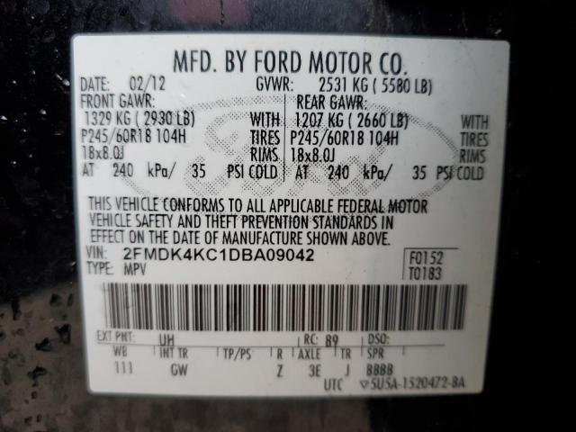 Photo 10 from auction – 2013 FORD EDGE LIMIT with VIN 2FMDK4KC1DBA09042