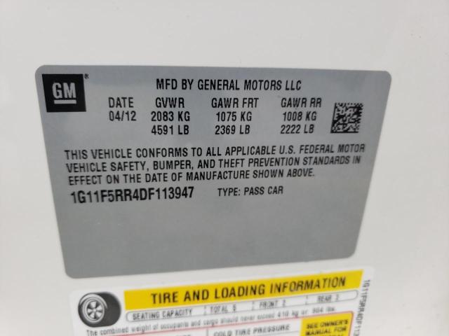 Photo 10 from auction – 2013 CHEVROLET MALIBU 2LT with VIN 1G11F5RR4DF113947