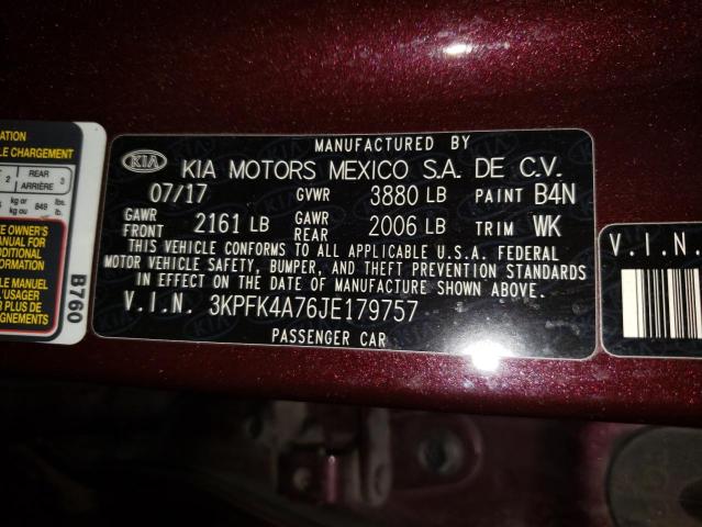 Photo 10 from auction – 2018 KIA FORTE LX with VIN 3KPFK4A76JE179757