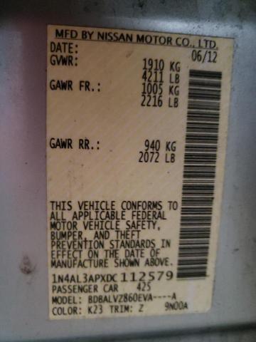 Photo 10 from auction – 2013 NISSAN ALTIMA 2.5 with VIN 1N4AL3APXDC112579