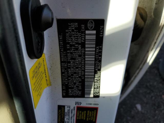 Photo 10 from auction – 2011 TOYOTA CAMRY BASE with VIN 4T1BF3EKXBU721193