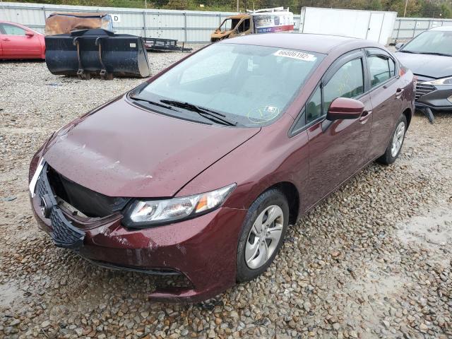Photo 2 from auction – 2014 HONDA CIVIC LX with VIN 19XFB2F5XEE237483