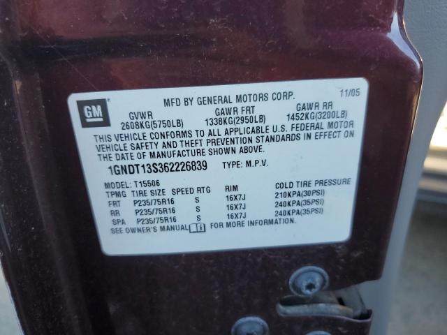 Photo 10 from auction – 2006 CHEVROLET TRAILBLAZE with VIN 1GNDT13S362226839