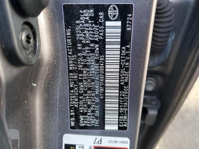 Photo 10 from auction – 2015 TOYOTA CAMRY LE with VIN 4T1BF1FK6FU994785
