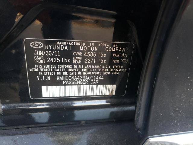 Photo 10 from auction – 2011 HYUNDAI SONATA HYB with VIN KMHEC4A43BA011444