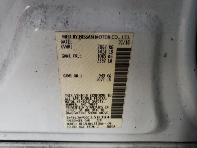Photo 10 from auction – 2016 NISSAN ALTIMA 3.5 with VIN 1N4BL3AP0GC150394