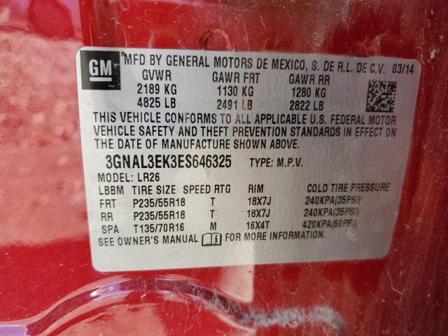 Photo 10 from auction – 2014 CHEVROLET CAPTIVA LT with VIN 3GNAL3EK3ES646325