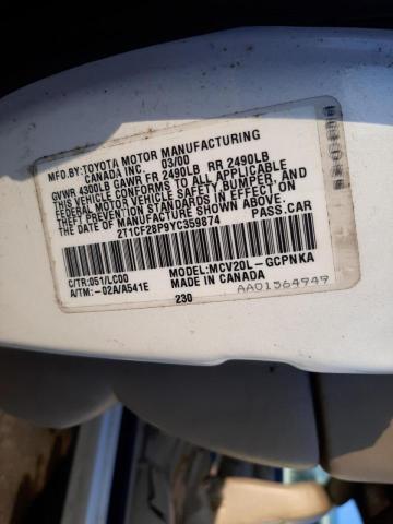Photo 10 from auction – 2000 TOYOTA CAMRY with VIN 2T1CF28P9YC359874