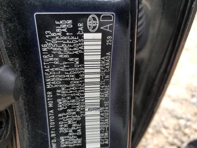Photo 10 from auction – 2013 TOYOTA COROLLA BA with VIN 2T1BU4EEXDC116391