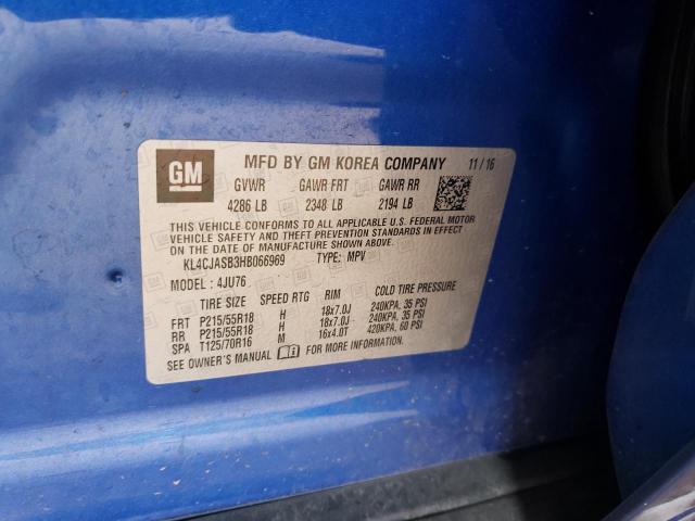 Photo 10 from auction – 2017 BUICK ENCORE with VIN KL4CJASB3HB066969