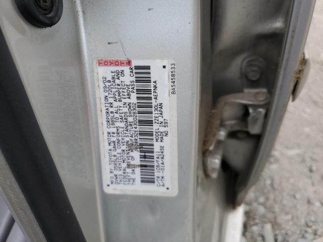 Photo 10 from auction – 2003 TOYOTA COROLLA CE with VIN JTDBR32E430028302