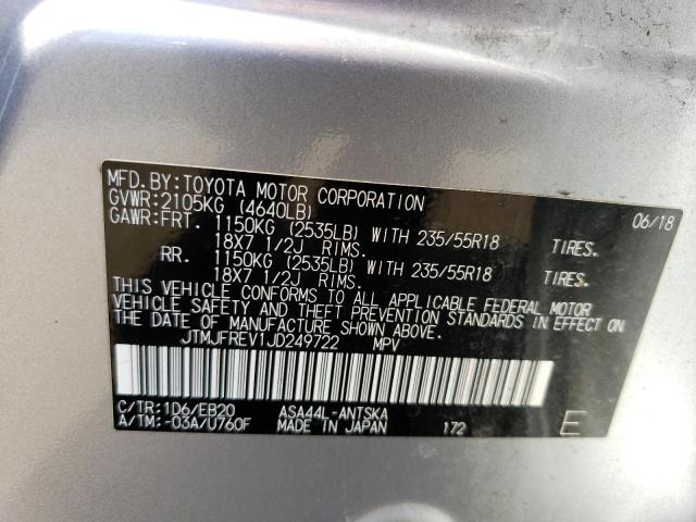 Photo 10 from auction – 2018 TOYOTA RAV4 SE with VIN JTMJFREV1JD249722