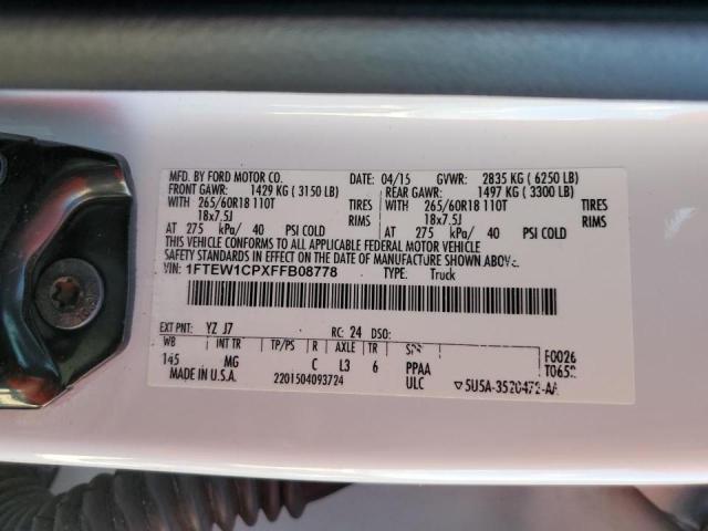 Photo 10 from auction – 2015 FORD F150 SUPER with VIN 1FTEW1CPXFFB08778