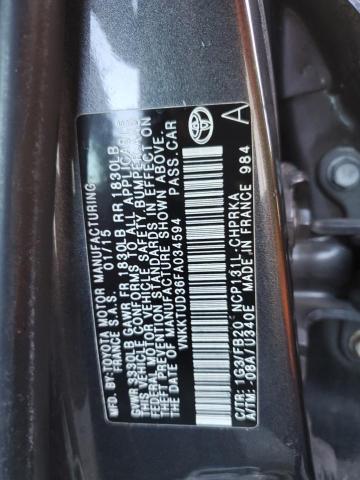 Photo 10 from auction – 2015 TOYOTA YARIS with VIN VNKKTUD36FA034594