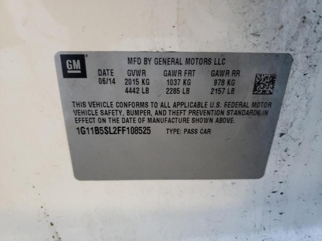Photo 10 from auction – 2015 CHEVROLET MALIBU LS with VIN 1G11B5SL2FF108525