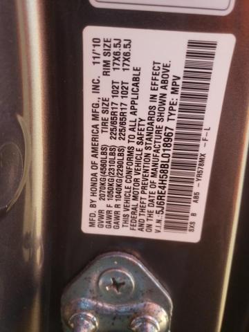 Photo 10 from auction – 2011 HONDA CR-V EX with VIN 5J6RE4H58BL018967