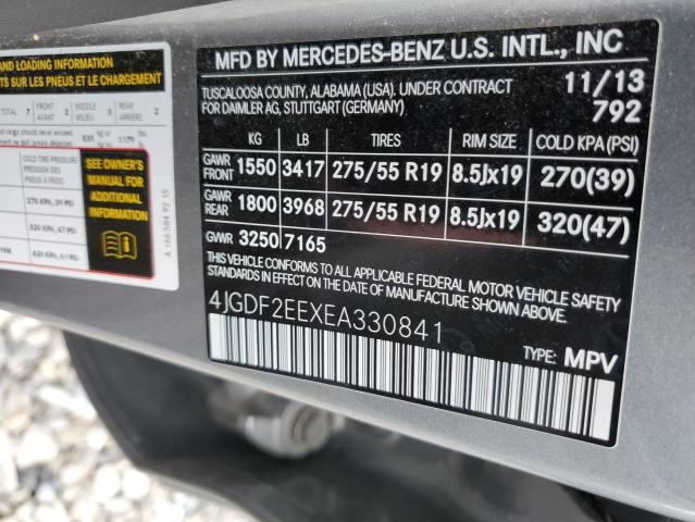 Photo 10 from auction – 2014 MERCEDES-BENZ GL 350 BLU with VIN 4JGDF2EEXEA330841