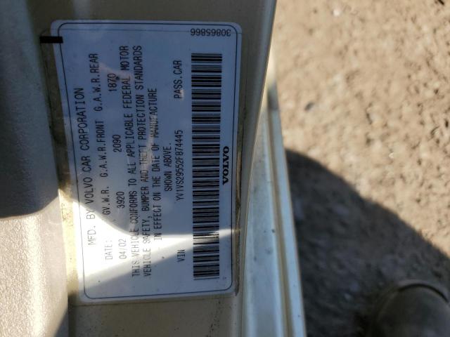 Photo 10 from auction – 2002 VOLVO S40 1.9T with VIN YV1VS29552F874445