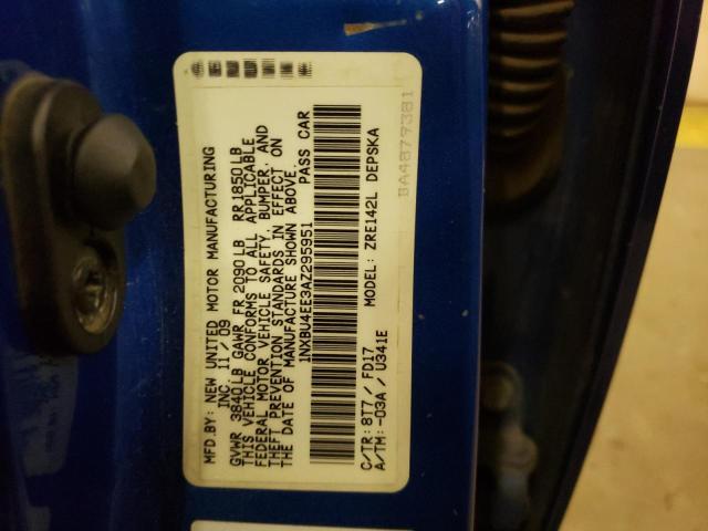 Photo 10 from auction – 2010 TOYOTA COROLLA BA with VIN 1NXBU4EE3AZ295951
