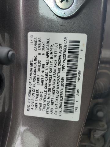 Photo 10 from auction – 2014 HONDA CIVIC LX with VIN 2HGFB2F56EH500459