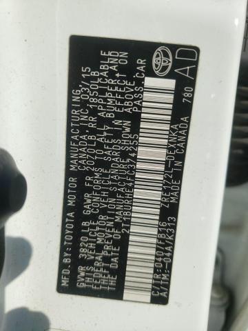 Zdjęcie 10 z aukcji – 2015 TOYOTA COROLLA L z VIN 2T1BURHE4FC374255
