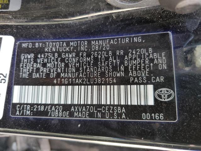Photo 10 from auction – 2020 TOYOTA CAMRY SE with VIN 4T1G11AK2LU382154