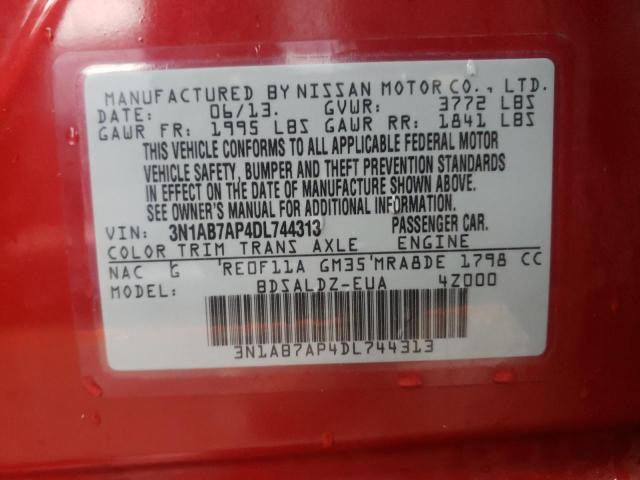 Photo 10 from auction – 2013 NISSAN SENTRA with VIN 3N1AB7AP4DL744313