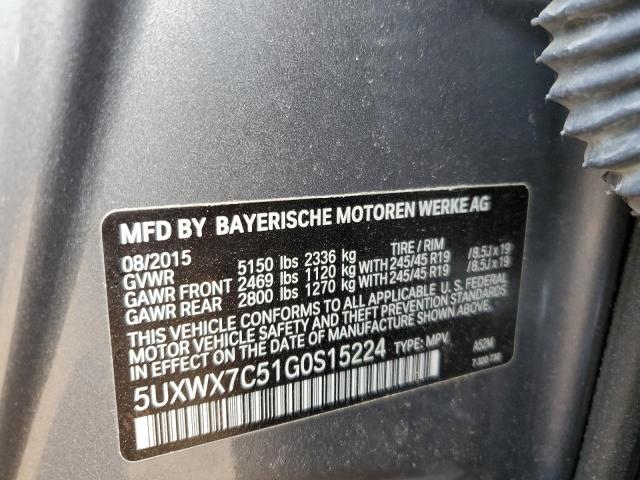 Photo 10 from auction – 2016 BMW X3 XDRIVE3 with VIN 5UXWX7C51G0S15224