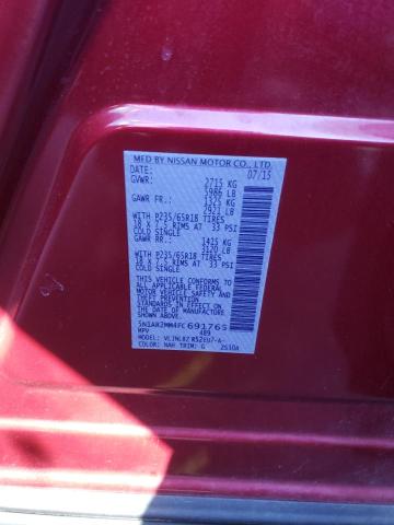 Photo 10 from auction – 2015 NISSAN PATHFINDER with VIN 5N1AR2MM4FC691765