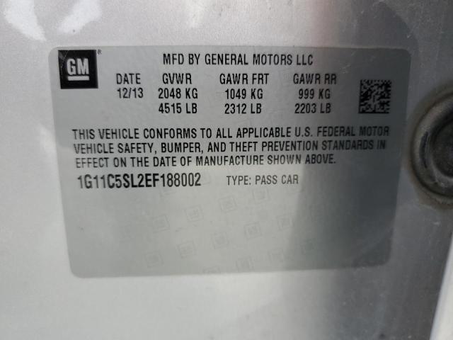Photo 10 from auction – 2014 CHEVROLET MALIBU 1LT with VIN 1G11C5SL2EF188002
