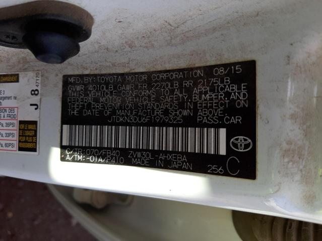 Photo 10 from auction – 2015 TOYOTA PRIUS with VIN JTDKN3DU6F1979325