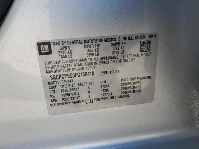 Photo 10 from auction – 2015 CHEVROLET SILVERADO with VIN 3GCPCPEC9FG158410