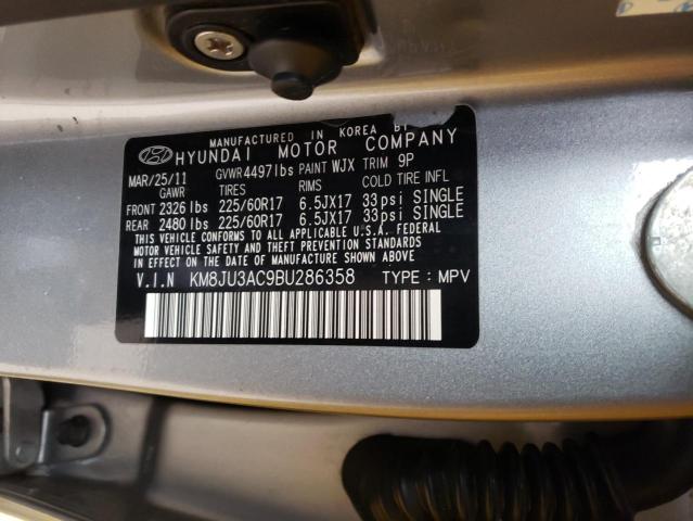 Photo 10 from auction – 2011 HYUNDAI TUCSON GLS with VIN KM8JU3AC9BU286358