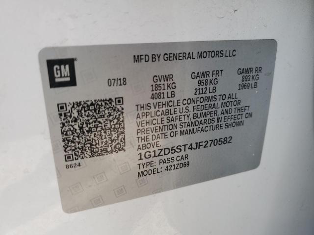 Photo 10 from auction – 2018 CHEVROLET MALIBU LT with VIN 1G1ZD5ST4JF270582