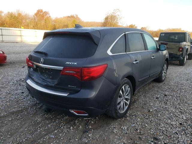 Photo 4 from auction – 2014 ACURA MDX TECHNO with VIN 5FRYD4H42EB042697