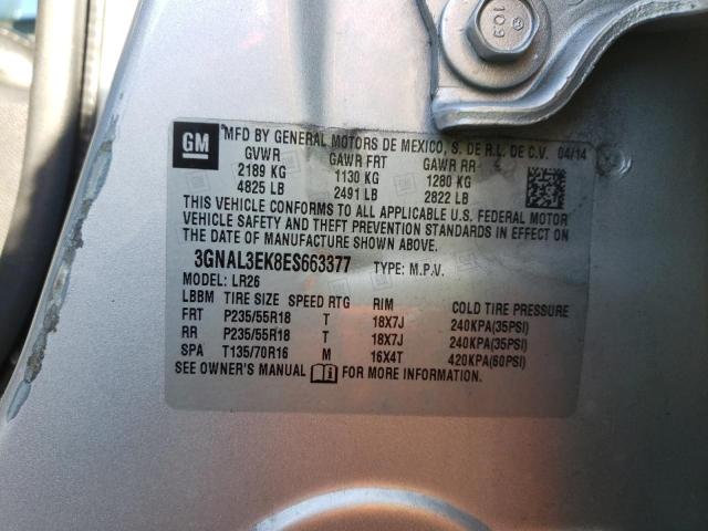 Photo 10 from auction – 2014 CHEVROLET CAPTIVA LT with VIN 3GNAL3EK8ES663377