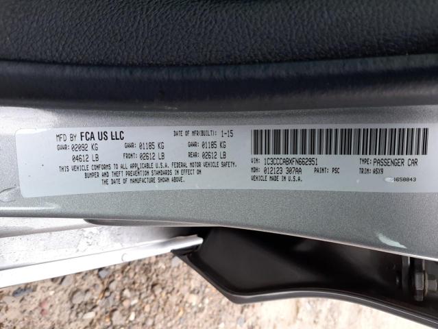 Photo 10 from auction – 2015 CHRYSLER 200 LIMITE with VIN 1C3CCCABXFN662951