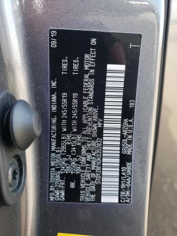 Photo 10 from auction – 2019 TOYOTA HIGHLANDER with VIN 5TDYZRFH2KS352832