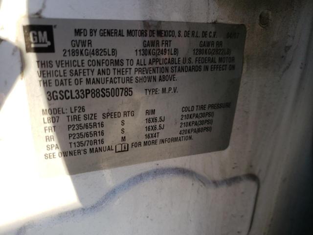 Photo 10 from auction – 2008 SATURN VUE XE with VIN 3GSCL33P88S500785