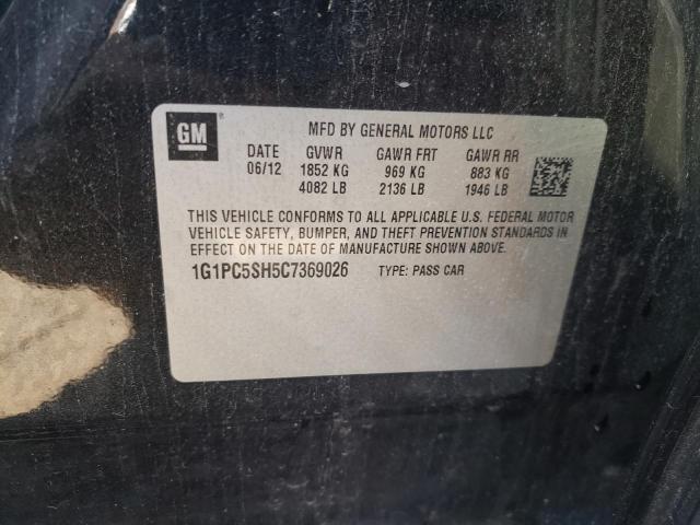 Photo 10 from auction – 2012 CHEVROLET CRUZE LS with VIN 1G1PC5SH5C7369026