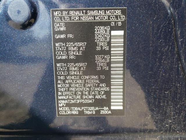 Photo 10 from auction – 2015 NISSAN ROGUE S with VIN KNMAT2MT3FP531947