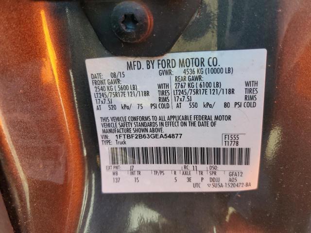 Photo 10 from auction – 2016 FORD F250 SUPER with VIN 1FTBF2B63GEA54877